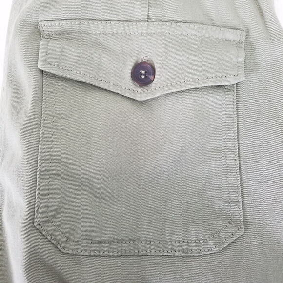 Blu Pepper Shorts Womens Large Green High Rise Mom Belted Cuffed Hem - Picture 13 of 14